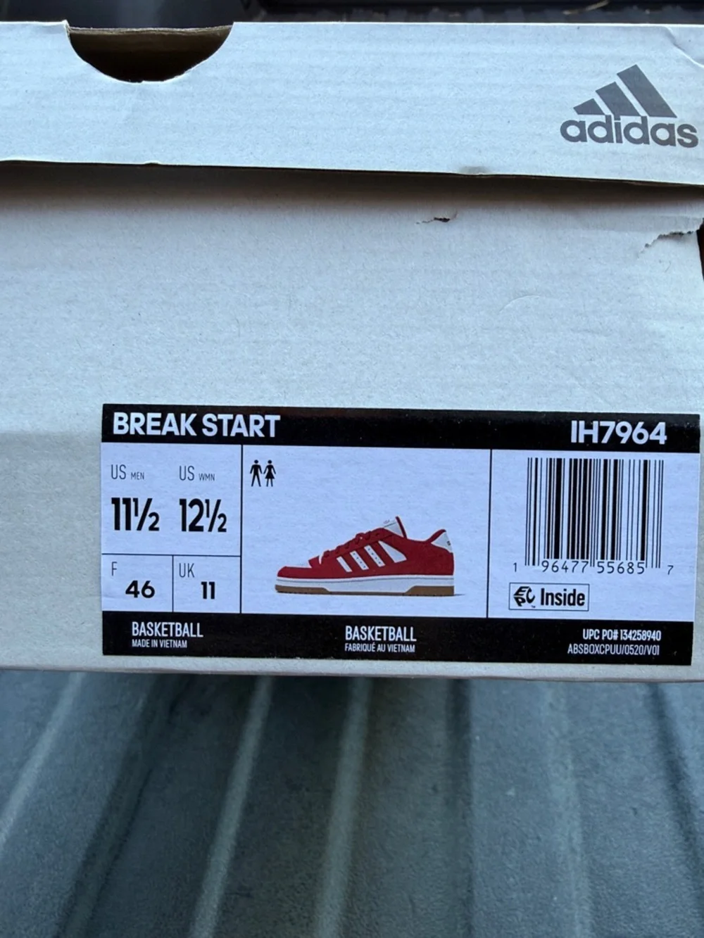 adidas Break Start Men’s Red Basketball Shoes